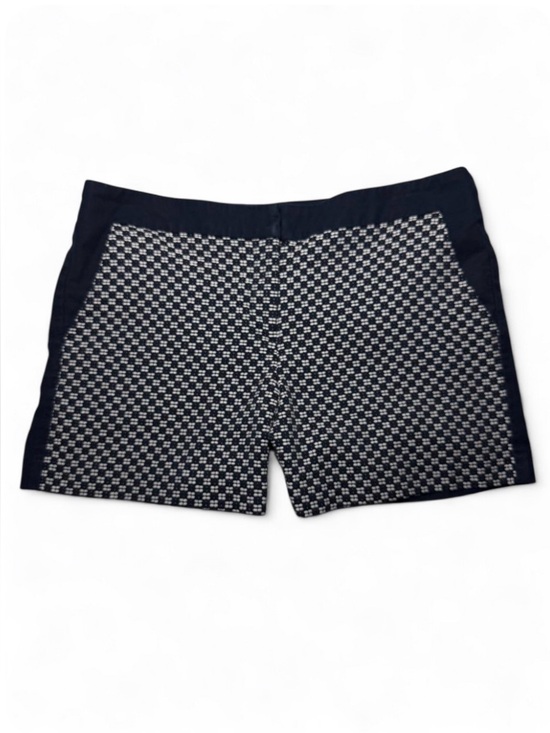 Kenar Pants - KENAR Nautical Checkered Woven Navy Blue White Shorts Coastal Preppy Tailored 8